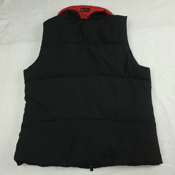 Lauren Ralph Lauren Active Womens M Vest Down Puffer Crested Black Red - Picture 6 of 8